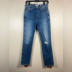 Re/Done 80s Slim Straight Jeans in Dark Worn 4 Size 27 - like new!